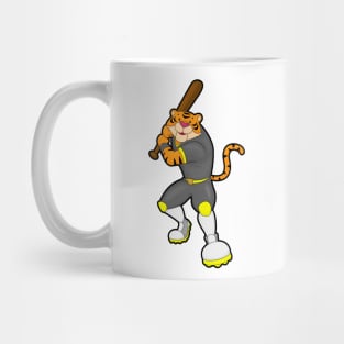 Tiger as Baseball player with Baseball bat Mug